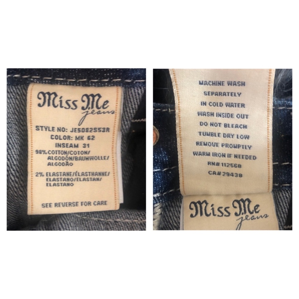 Miss Me Signature Skinny with Angel wing pockets - Picture 8 of 8